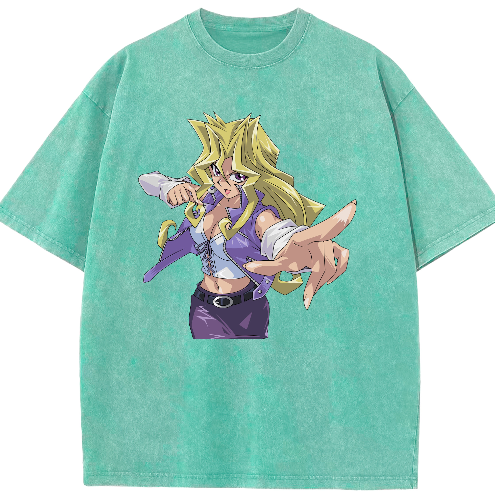 （画像用） 遊☆戯☆王 Yu-Gi-Oh! 綿100% ヴィンテージ風 半袖Tシャツ（フロントプリント）